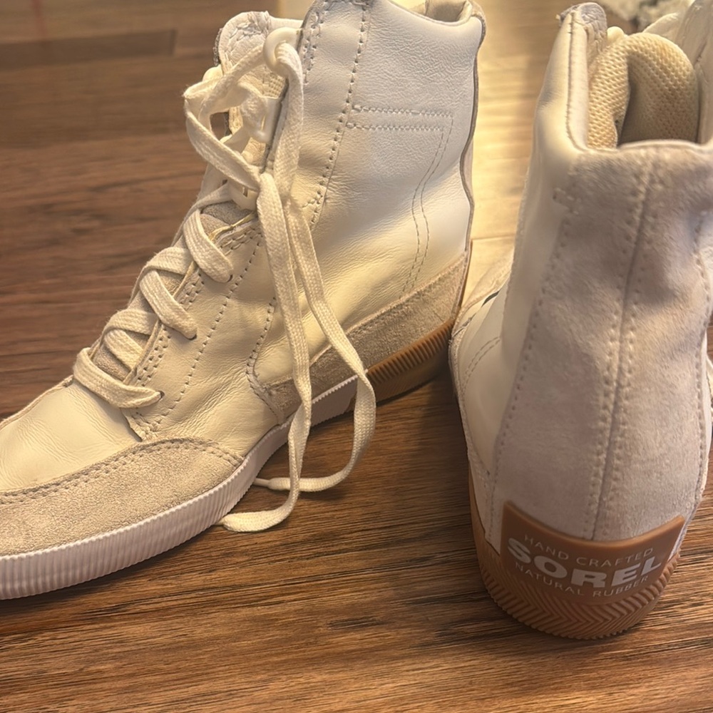 Sorel Cream High-Top Sneakers
